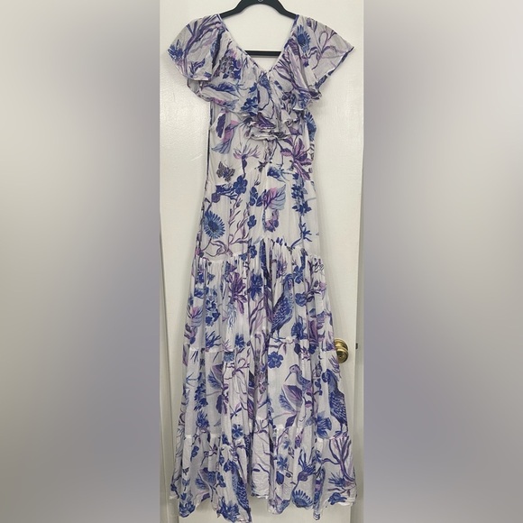 Banjanan Gladys Maxi Dress in Jubilee Blue & White Size Medium - Picture 2 of 7